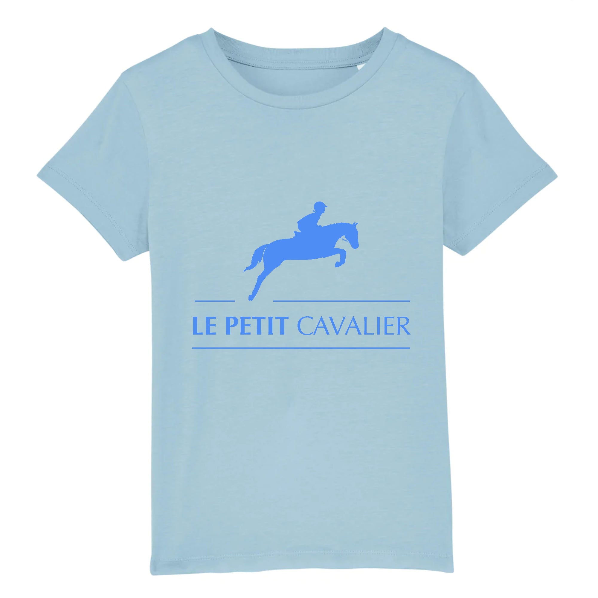 T shirt enfant 100 coton bio Basic Logo Cheval Bleu Le Petit